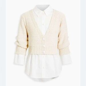 Derek Lam Crosby 10‎ Mckinley Layered Mixed-Media Top